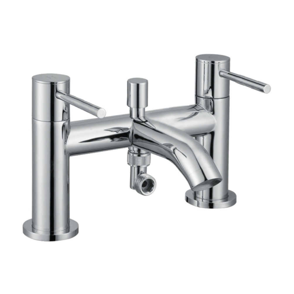 Product Cut out image of the Abacus Iso Chrome Deck Mounted Bath Shower Mixer